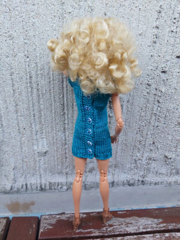 Palmikutega puuvillane kleit Barbie nukule - Image 4