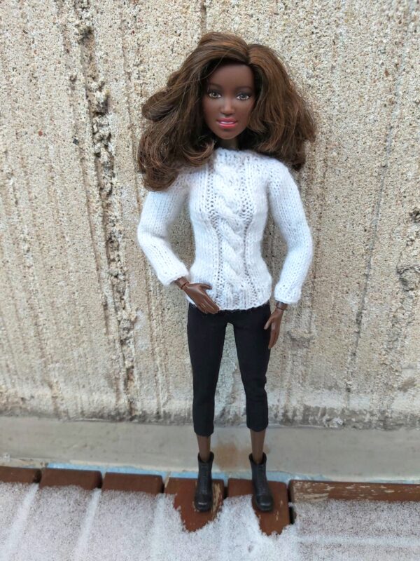 Palmikuga kampsun Barbie nukule