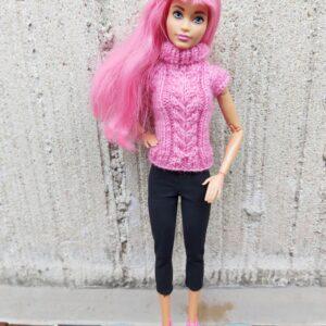 Palmikuga vest Barbie nukule