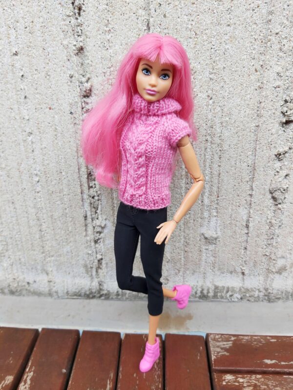Palmikuga vest Barbie nukule - Image 3