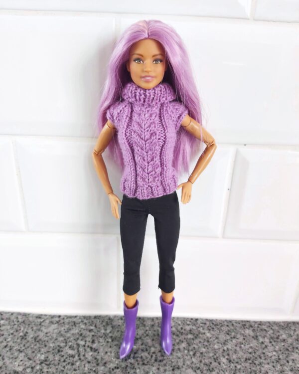 Palmikuga vest Barbie nukule - Image 5