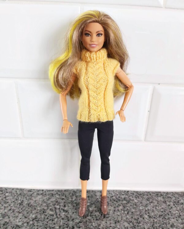 Palmikuga vest Barbie nukule - Image 2