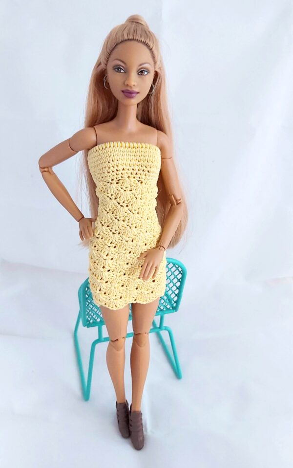 Teokarbi mustriga kleit Barbie nukule - Image 2