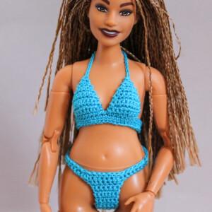 Bikiinid kurvikale Barbie nukule (paelteta püksikutega)