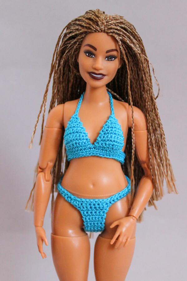 Bikiinid kurvikale Barbie nukule (paelteta püksikutega)