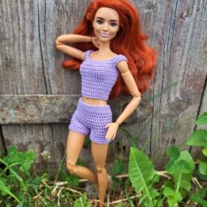 Lühikesed heegeldatud püksid Barbie nukule