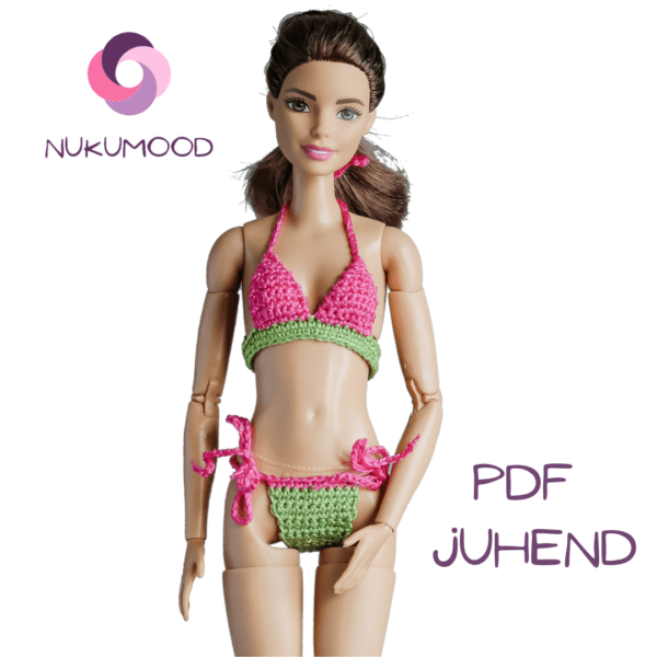 Heegeldatud klassikaliste bikiinide juhend Barbie nukule