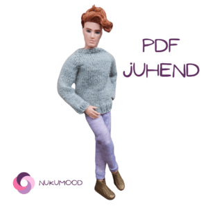 Kootud kampsuni juhend Ken nukule