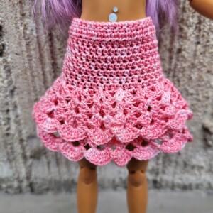 Heegeldatud kirju seelik Barbie nukule