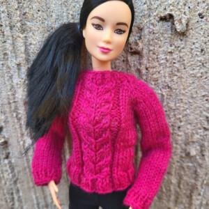 Palmikuga kampsun Barbie nukule