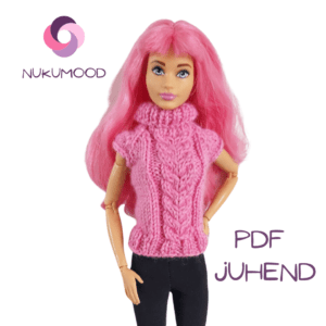Kootud vesti juhend Barbie nukule