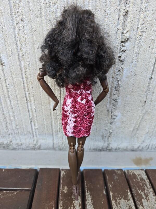 Teokarbi mustriga kirju kleit Barbie nukule - Image 4