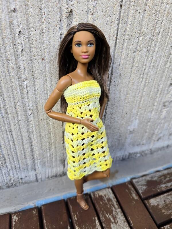 Babydoll stiilis kirju kleit Barbie nukule - Image 2