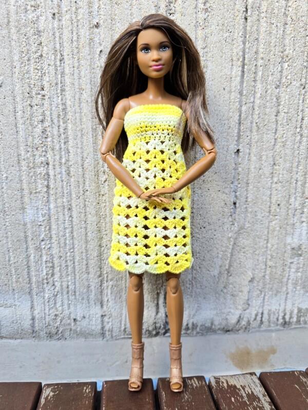 Babydoll stiilis kirju kleit Barbie nukule - Image 3