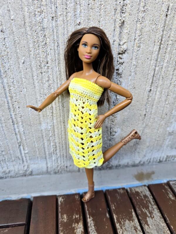 Babydoll stiilis kirju kleit Barbie nukule - Image 4