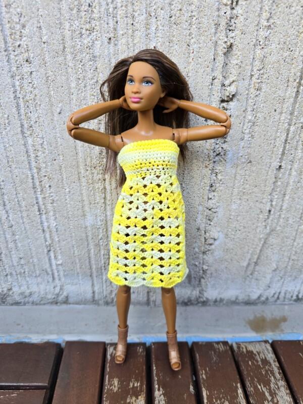 Babydoll stiilis kirju kleit Barbie nukule - Image 5