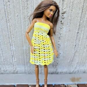 Babydoll stiilis kirju kleit Barbie nukule