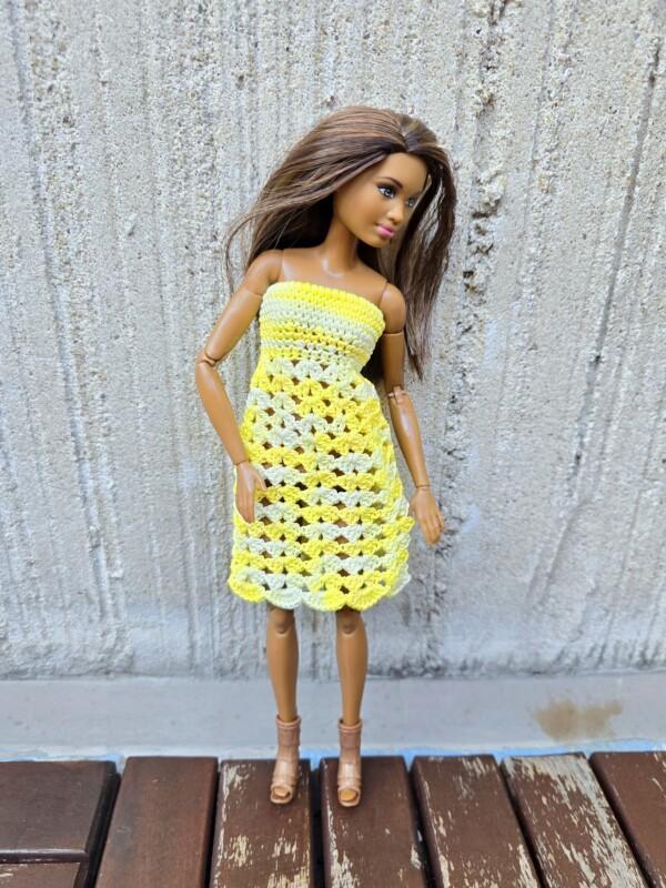 Babydoll stiilis kirju kleit Barbie nukule